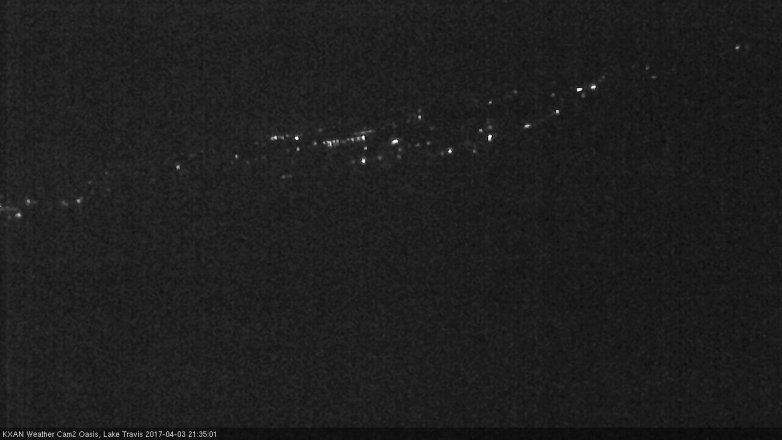 Lake Travis webcam, April 3, 2017 8:35 PM CT