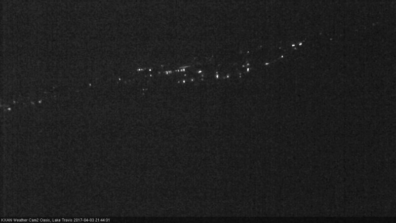 Lake Travis webcam, April 3, 2017 9:10 PM CT