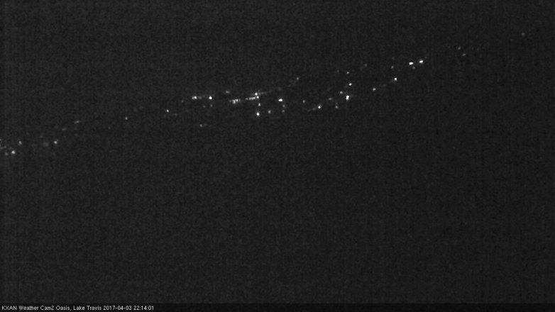 Lake Travis webcam, April 3, 2017 9:25 PM CT