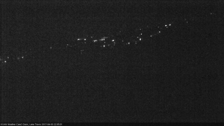 Lake Travis webcam, April 3, 2017 9:30 PM CT