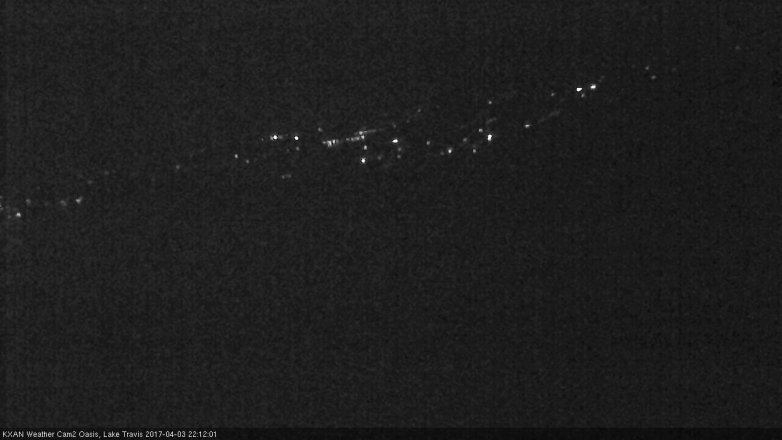Lake Travis webcam, April 3, 2017 9:35 PM CT