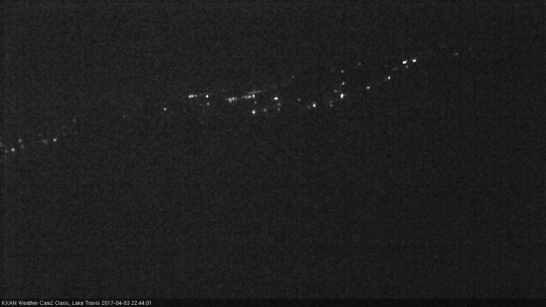 Lake Travis webcam, April 3, 2017 9:55 PM CT