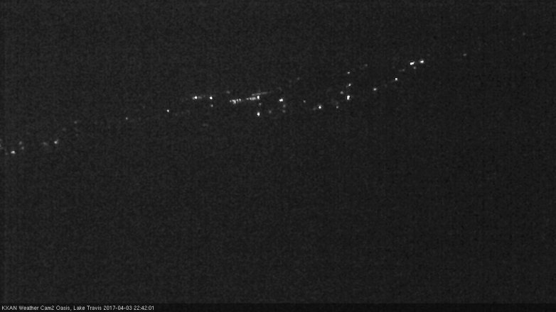 Lake Travis webcam, April 3, 2017 10:05 PM CT