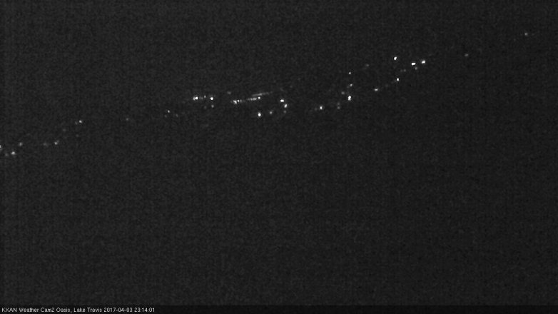 Lake Travis webcam, April 3, 2017 10:25 PM CT