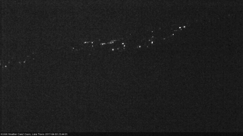 Lake Travis webcam, April 3, 2017 10:45 PM CT