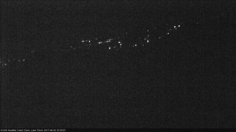 Lake Travis webcam, April 3, 2017 11:00 PM CT