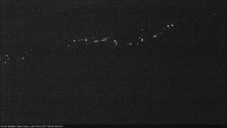 Lake Travis webcam, April 3, 2017 11:50 PM CT
