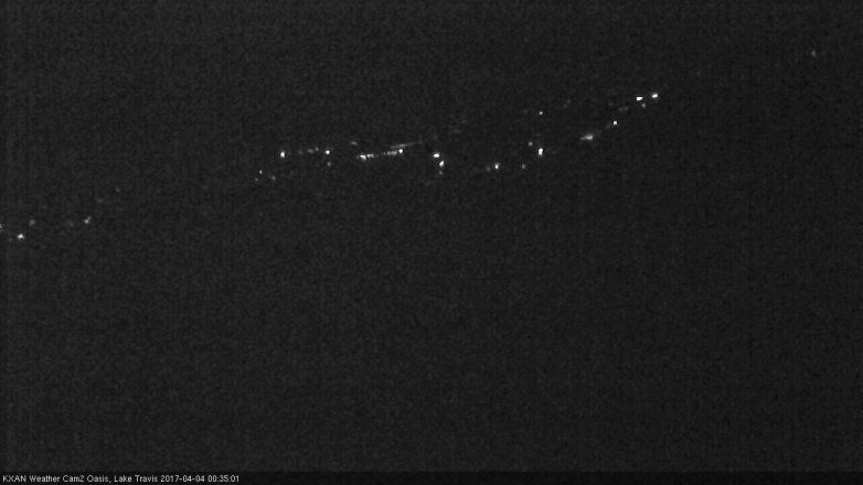 Lake Travis webcam, April 3, 2017 11:55 PM CT