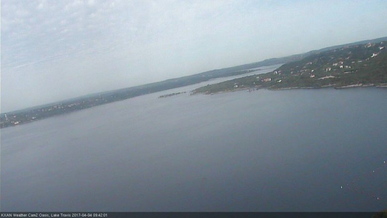 Lake Travis webcam, April 4, 2017 9:05 AM CT