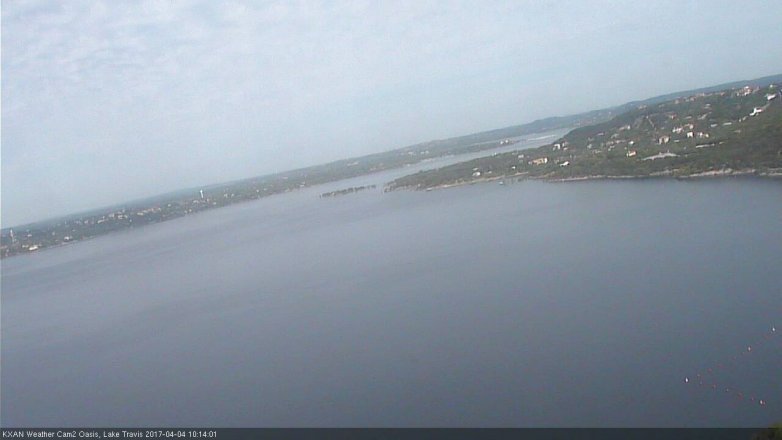 Lake Travis webcam, April 4, 2017 9:30 AM CT