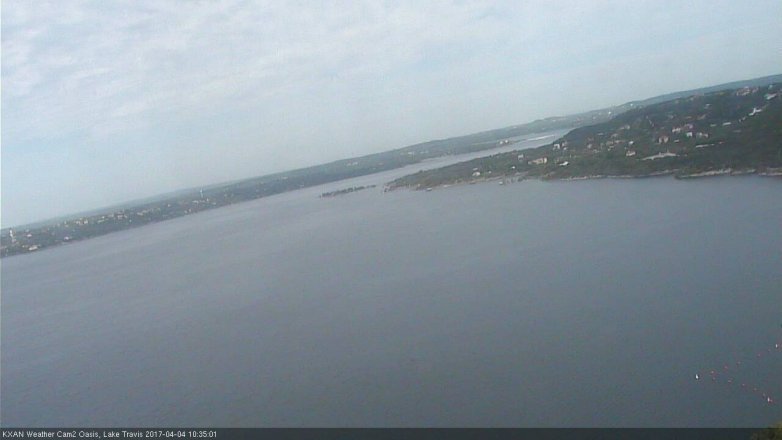 Lake Travis webcam, April 4, 2017 9:35 AM CT