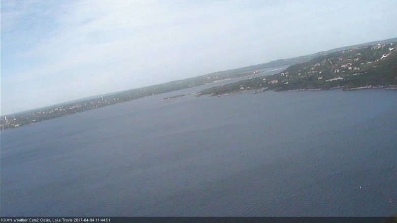 Lake Travis webcam, April 4, 2017 11:10 AM CT