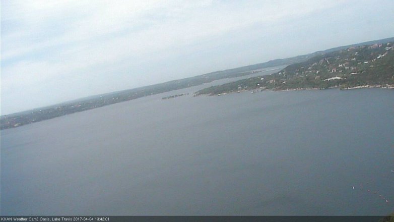 Lake Travis webcam, April 4, 2017 1:00 PM CT