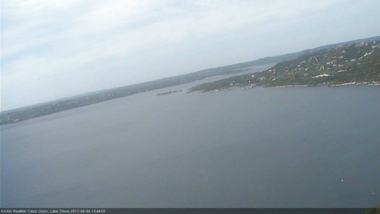 Lake Travis webcam, April 4, 2017 1:10 PM CT