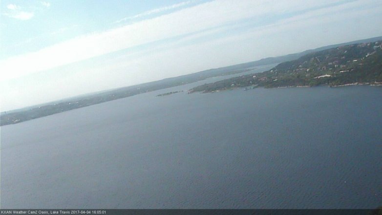 Lake Travis webcam, April 4, 2017 3:10 PM CT