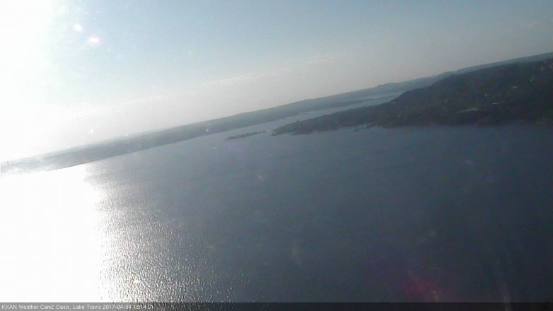 Lake Travis webcam, April 4, 2017 5:40 PM CT