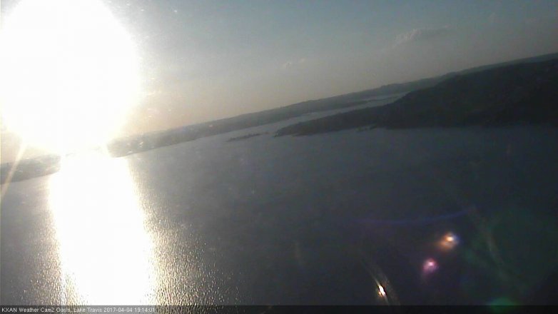 Lake Travis webcam, April 4, 2017 6:20 PM CT