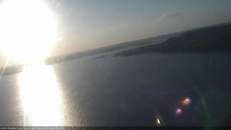 Lake Travis webcam, April 4, 2017 6:25 PM CT