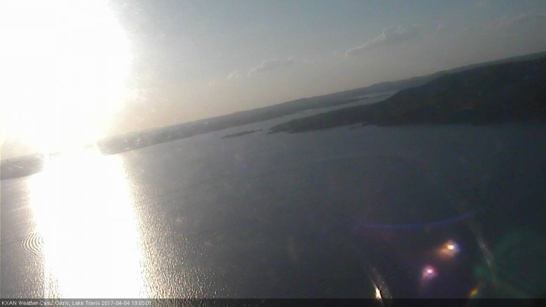 Lake Travis webcam, April 4, 2017 6:30 PM CT