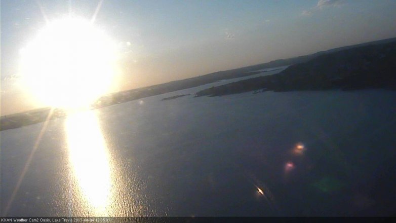 Lake Travis webcam, April 4, 2017 6:45 PM CT