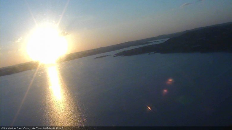 Lake Travis webcam, April 4, 2017 7:10 PM CT