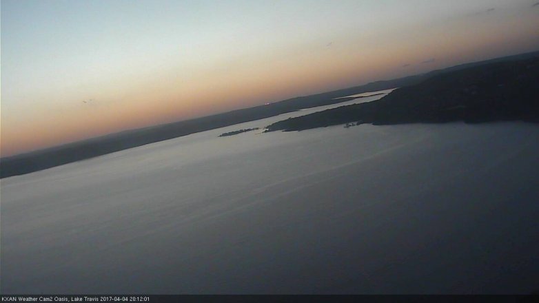 Lake Travis webcam, April 4, 2017 7:30 PM CT