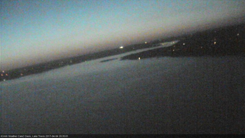 Lake Travis webcam, April 4, 2017 7:55 PM CT
