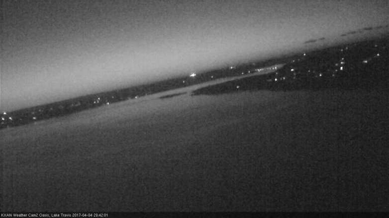 Lake Travis webcam, April 4, 2017 8:00 PM CT