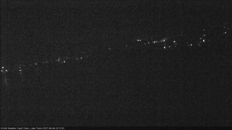 Lake Travis webcam, April 4, 2017 9:15 PM CT
