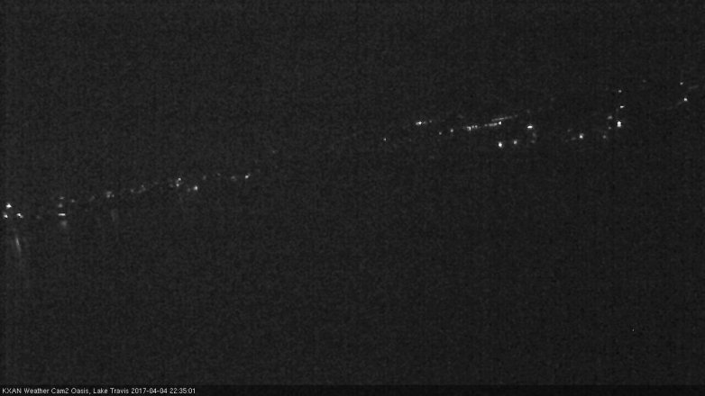 Lake Travis webcam, April 4, 2017 10:00 PM CT