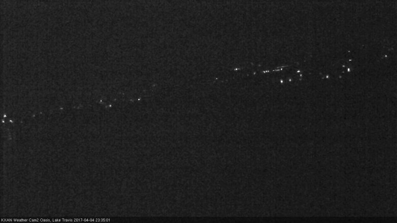 Lake Travis webcam, April 4, 2017 11:00 PM CT