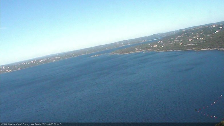Lake Travis webcam, April 5, 2017 9:00 AM CT