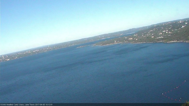 Lake Travis webcam, April 5, 2017 9:30 AM CT