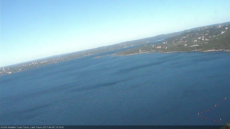 Lake Travis webcam, April 5, 2017 9:35 AM CT