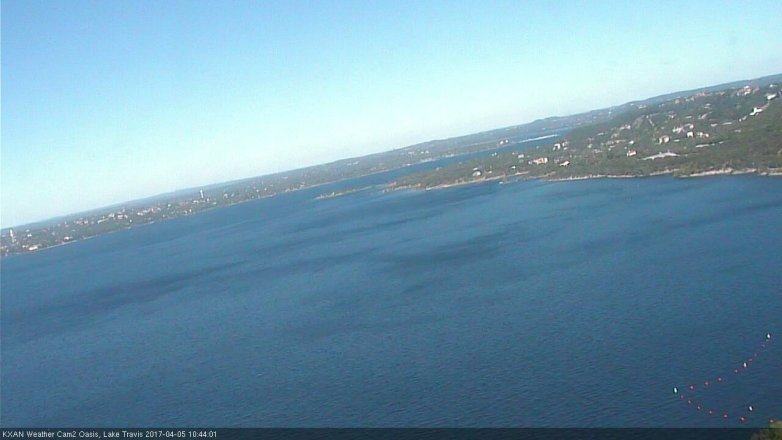 Lake Travis webcam, April 5, 2017 9:55 AM CT