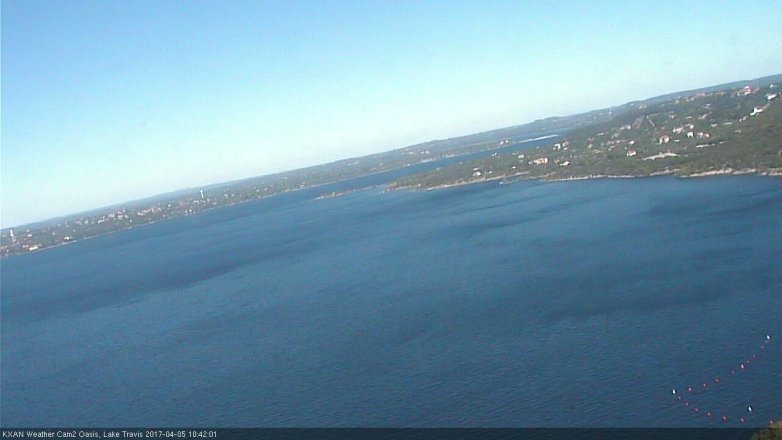 Lake Travis webcam, April 5, 2017 10:00 AM CT