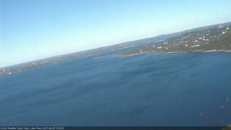Lake Travis webcam, April 5, 2017 10:10 AM CT