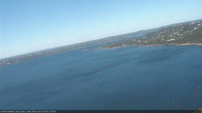 Lake Travis webcam, April 5, 2017 12:00 PM CT