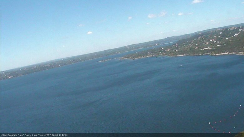Lake Travis webcam, April 5, 2017 12:10 PM CT