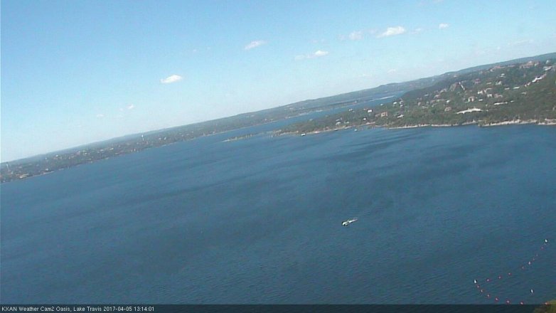 Lake Travis webcam, April 5, 2017 12:15 PM CT