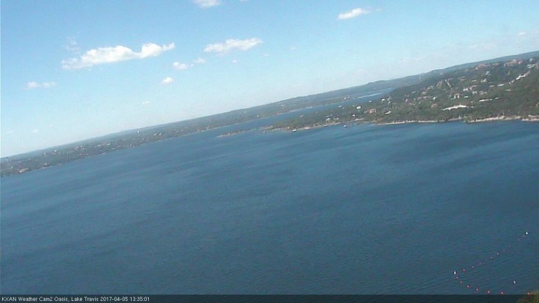 Lake Travis webcam, April 5, 2017 12:40 PM CT