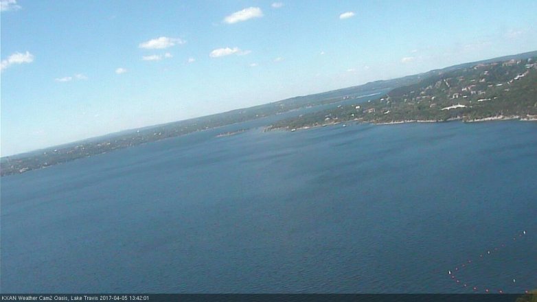 Lake Travis webcam, April 5, 2017 12:55 PM CT