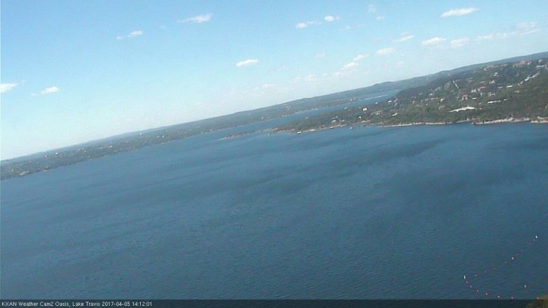Lake Travis webcam, April 5, 2017 1:30 PM CT
