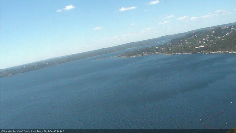 Lake Travis webcam, April 5, 2017 1:40 PM CT