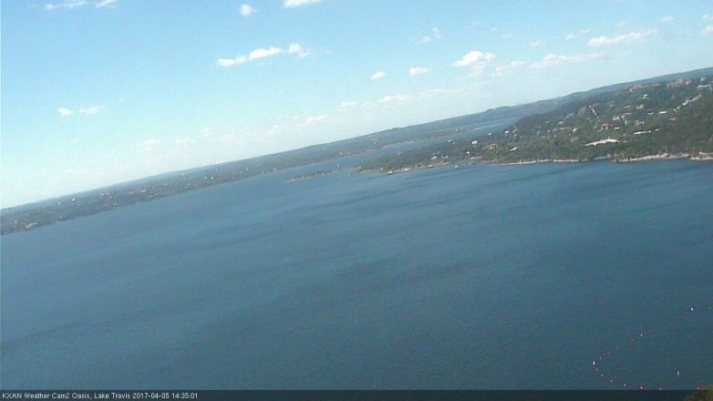 Lake Travis webcam, April 5, 2017 1:50 PM CT