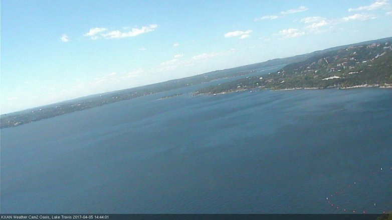 Lake Travis webcam, April 5, 2017 2:05 PM CT