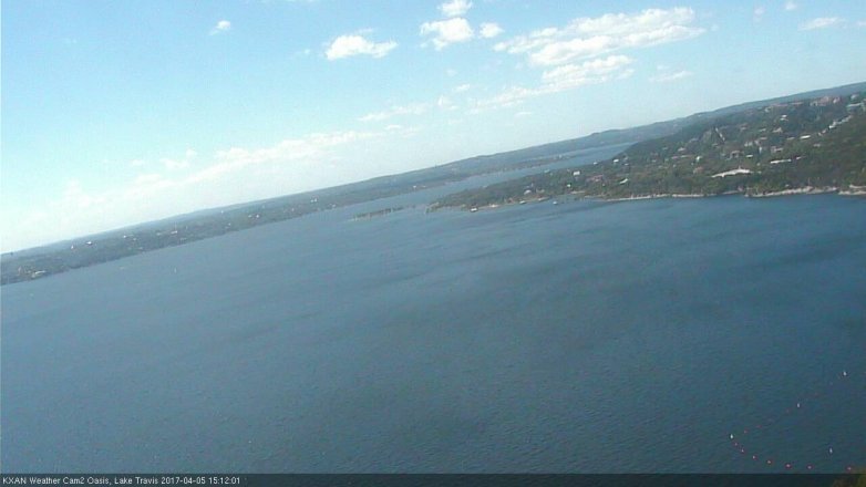 Lake Travis webcam, April 5, 2017 2:15 PM CT