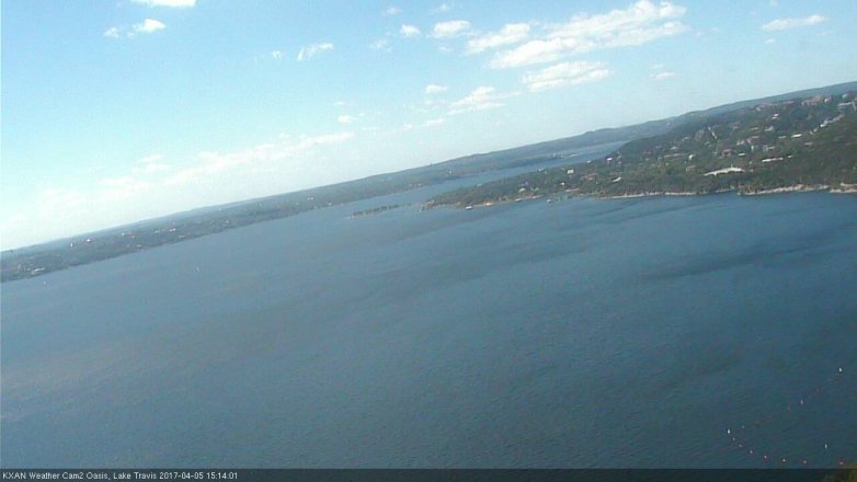 Lake Travis webcam, April 5, 2017 2:40 PM CT