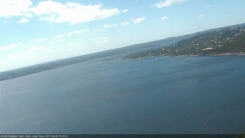 Lake Travis webcam, April 5, 2017 2:50 PM CT