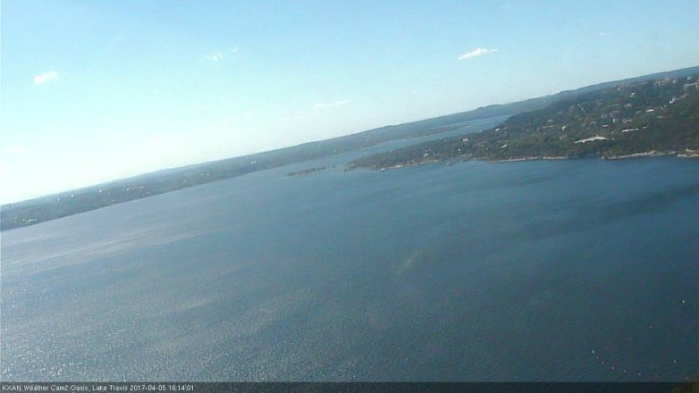 Lake Travis webcam, April 5, 2017 3:20 PM CT
